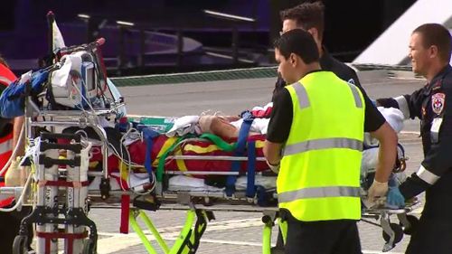 A 17-year-old boy was airlifted to the Royal Melbourne Hospital. (9NEWS)