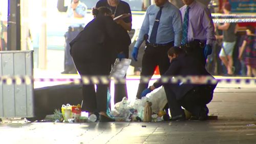 It is believed police are searching for a water bottle the killer may have thrown away. (9NEWS)