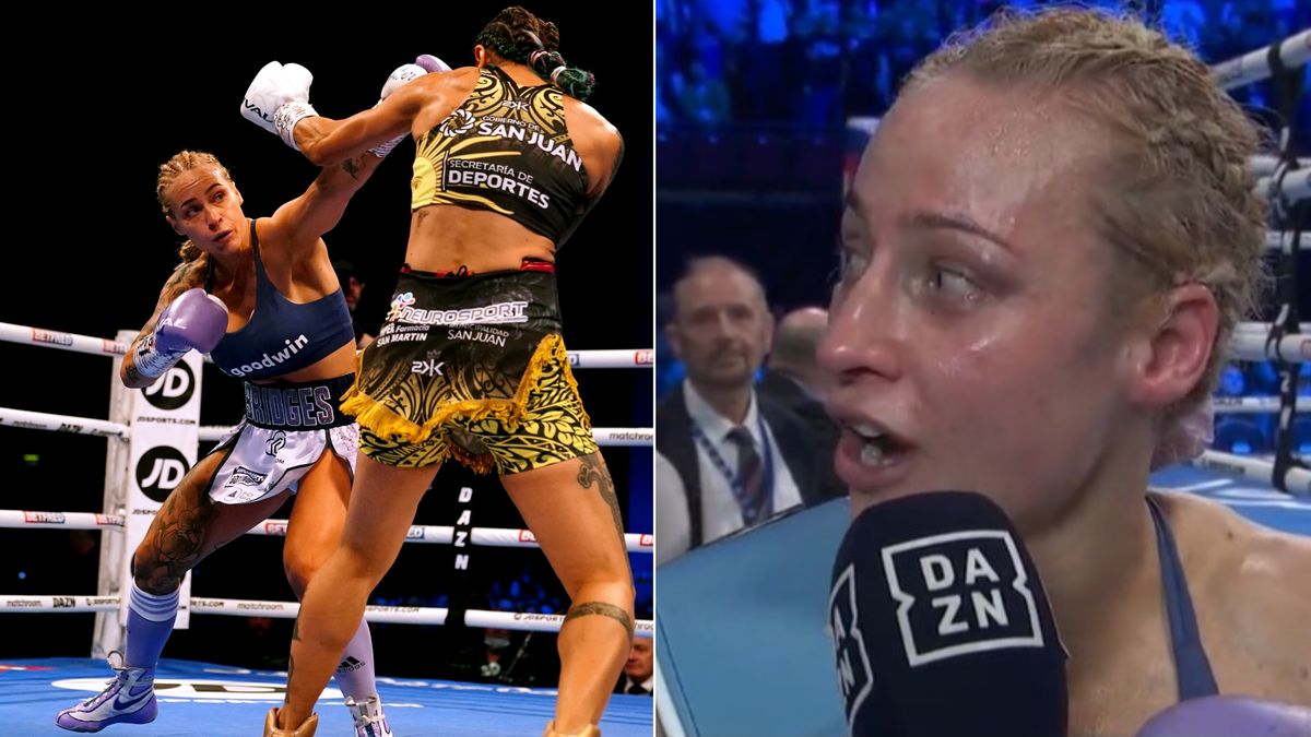 Boxing Blonde Bomber Ebanie Bridges wins IBF world bantamweight title