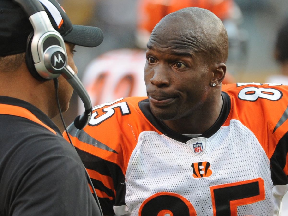 Chad Johnson of the Cincinnati Bengals wears his jersey with 85 News  Photo - Getty Images