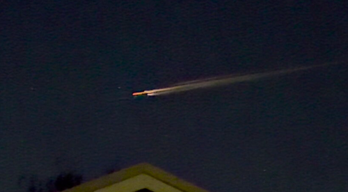 Lixo espacial visto em Melbourne