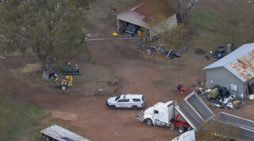 Armed intruders allegedly stormed a home in Yea, in regional Victoria, before throwing him into his car boot and burning his house to the ground.