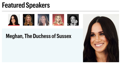 Meghan is one of many female leaders speaking at the event.