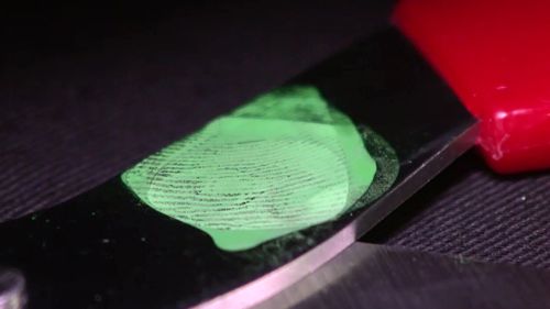 The solution makes fingerprints luminescent. (9NEWS)