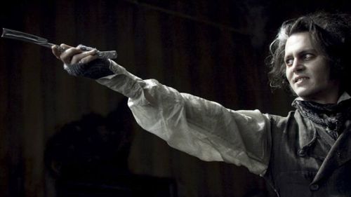 Johnny Depp as Sweeney Todd in the 2007 film adaptation of the play. (Supplied)