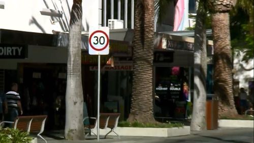 A 30km/h zone in Surfers Paradise. Picture: 9NEWS