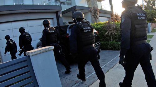 NSW Police conducting a search of a Sydney house.