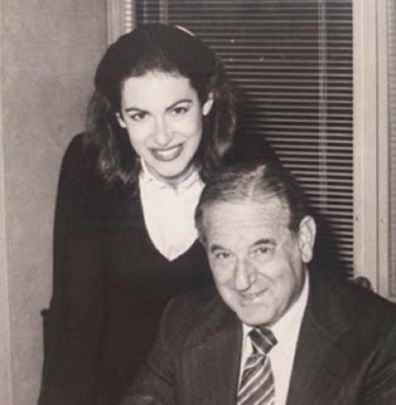 Alexandra Joel with her father Sir Asher Joel.