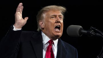 Donald Trump speaks at a rally in Georgia.