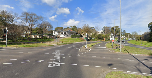 Burwood Highway and Mount Dandenong Tourist Road at Upper Ferntree Gully