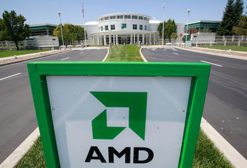 This July 13, 2010, file photo, shows an entrance to the Advanced Micro Devices Inc. (AMD) headquarters in Sunnyvale, Calif.