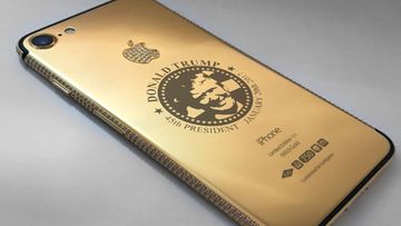 The gold-plated phone sells for A$209,000. (Goldgenie)