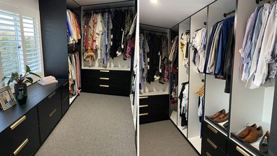 El'ise and Matt's renovation: A look inside their walk-in wardrobe