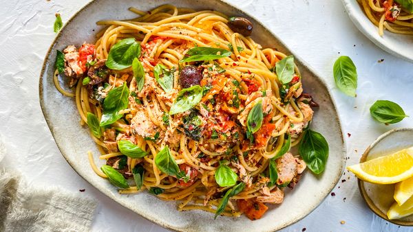 Tom Walton and the GI Foundation&#x27;s Low GI Salmon Niçoise Spaghetti recipe