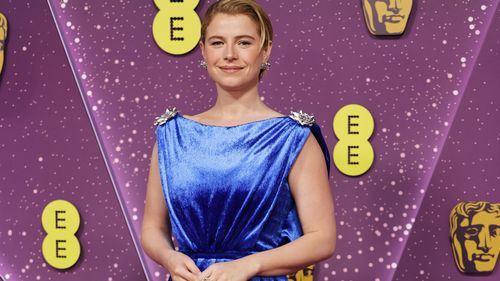 Jessie Buckley comparece ao 2026 EE BAFTA Film Awards no Royal Festival Hall em 22 de fevereiro de 2026 em Londres, Inglaterra. 