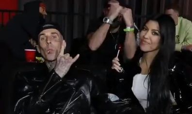 Travis Barker and Kourtney Kardashian.