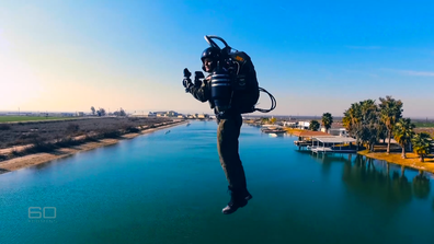 David Mayman has spend the last 20 years developing an extraordinary jetpack and is now teaching others to fly.