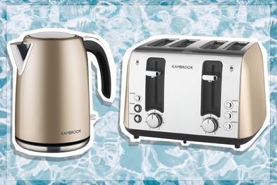 9PR: Kambrook Deluxe 4-Slice Toaster, Champagne and Kambrook Deluxe Kettle, Champagne