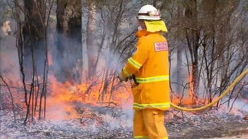 More than 500 firefighters have worked to contain the blaze over the weekend. (9NEWS)