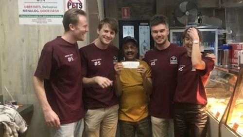 The Indian Home Diner kebab shop in Sydney thanked locals campaign and shared photos of workers after the news they would open until 3am.
