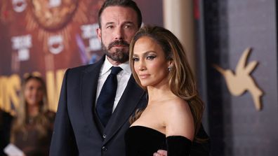 Ben Affleck og Jennifer Lopez deltar på filmens premiere "Dette er meg... nå: en kjærlighetshistorie" i Los Angeles i februar. **Dette bildet er kun for bruk med denne spesifikke varen** 