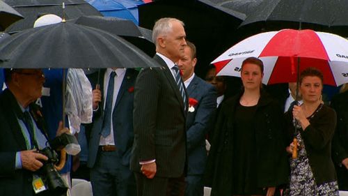 Prime Minister Malcolm Turnbull pays his respects.
