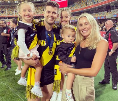 Brooke and Trent Cotchin AFL Richmond following a win