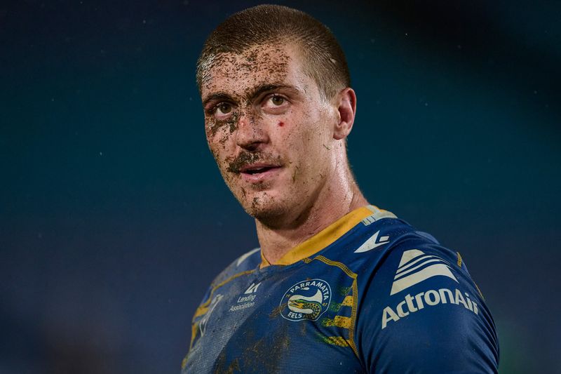 Shaun Lane of the Eels is pictured during the round 16 NRL match between the South Sydney Rabbitohs and the Parramatta Eels at Stadium Australia, on July 02, 2022, in Sydney, Australia. (Photo by Brett Hemmings/Getty Images)