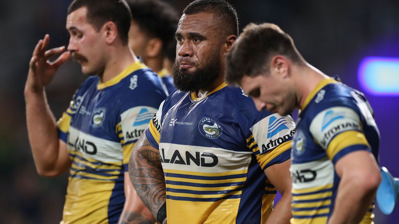 The Eels&#x27; season came to a crashing halt at the hands of the Rabbitohs on Saturday night. (Getty)