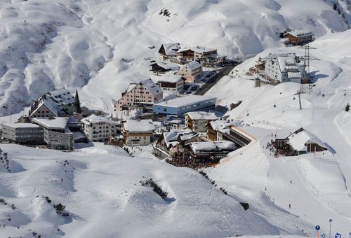 The popular ski resort of St Anton in Austria.