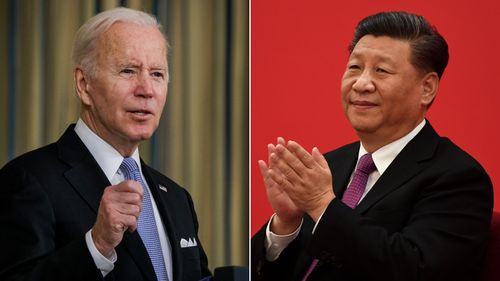 Prezydent USA Joe Biden i prezydent Chin Xi Jinping prowadzą telefon w sprawie konfliktu między Rosją a Ukrainą.