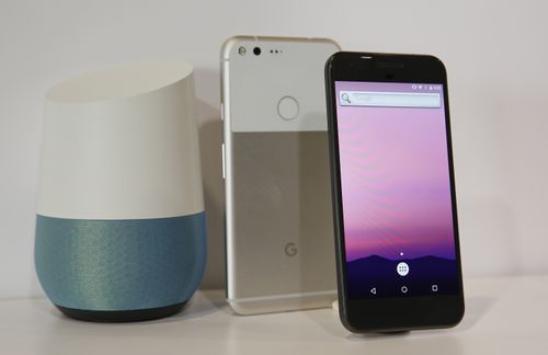 A Google Home unit on display. Picture: AAP 