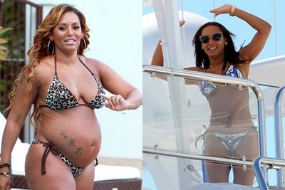 Pictured: Two years after giving birth to her third daughter, Madison.<br/><br/>Her secret: You've seen the ads… Jenny Crehhhg!