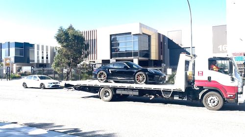 Luxury cars seized by Victoria Police.