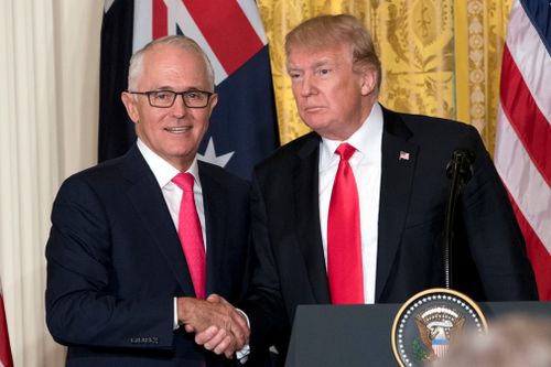 Australian Prime Minister Malcolm Turnbull met with Mr Trump back in February. Picture: AP