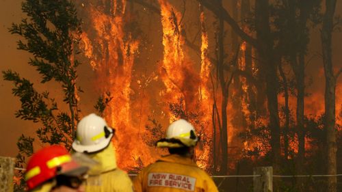 The Richardson Road fire is burning towards the rural community of Salt Ash and is threatening homes.