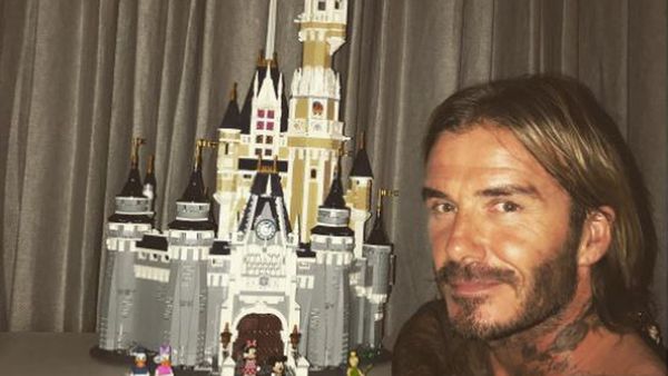 David Beckham - superstar Lego builder and all-round awesome dad. Image: Instagram/@davidbeckham.