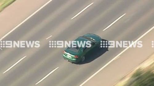 The car was filmed hurtling down the Princes Highway. (9NEWS)