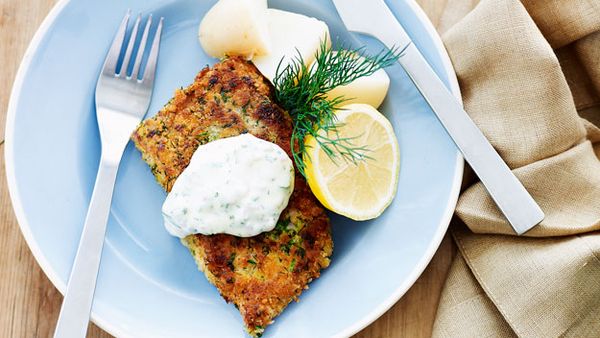 Herb crumbed fish fillets