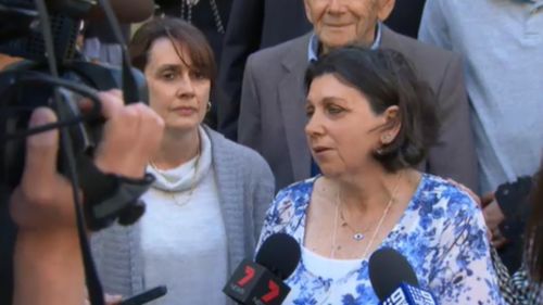 The victim's family spoke outside court today.