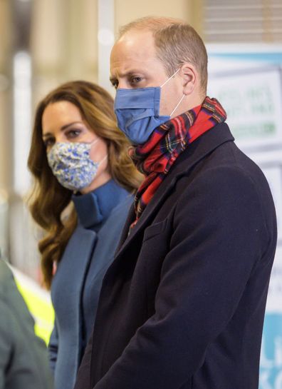 Prince William and Catherine Middleton meet with frontline workers in Scotland.