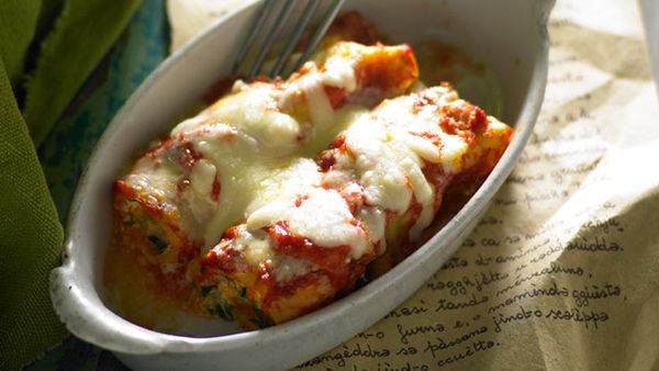 Ricotta and kumara cannelloni