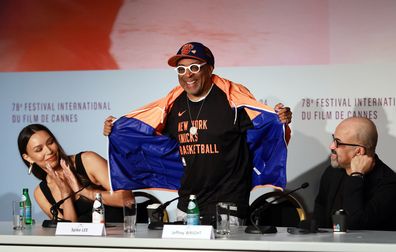 (L-R) Ilfenesh Hadera, Director Spike Lee and Jeffrey Wright