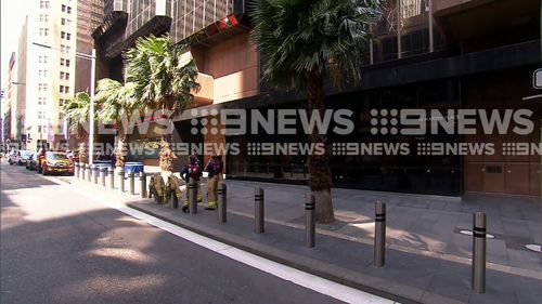 The entry to 52 Martin Place in  Sydney's CBD on Phillip Street.