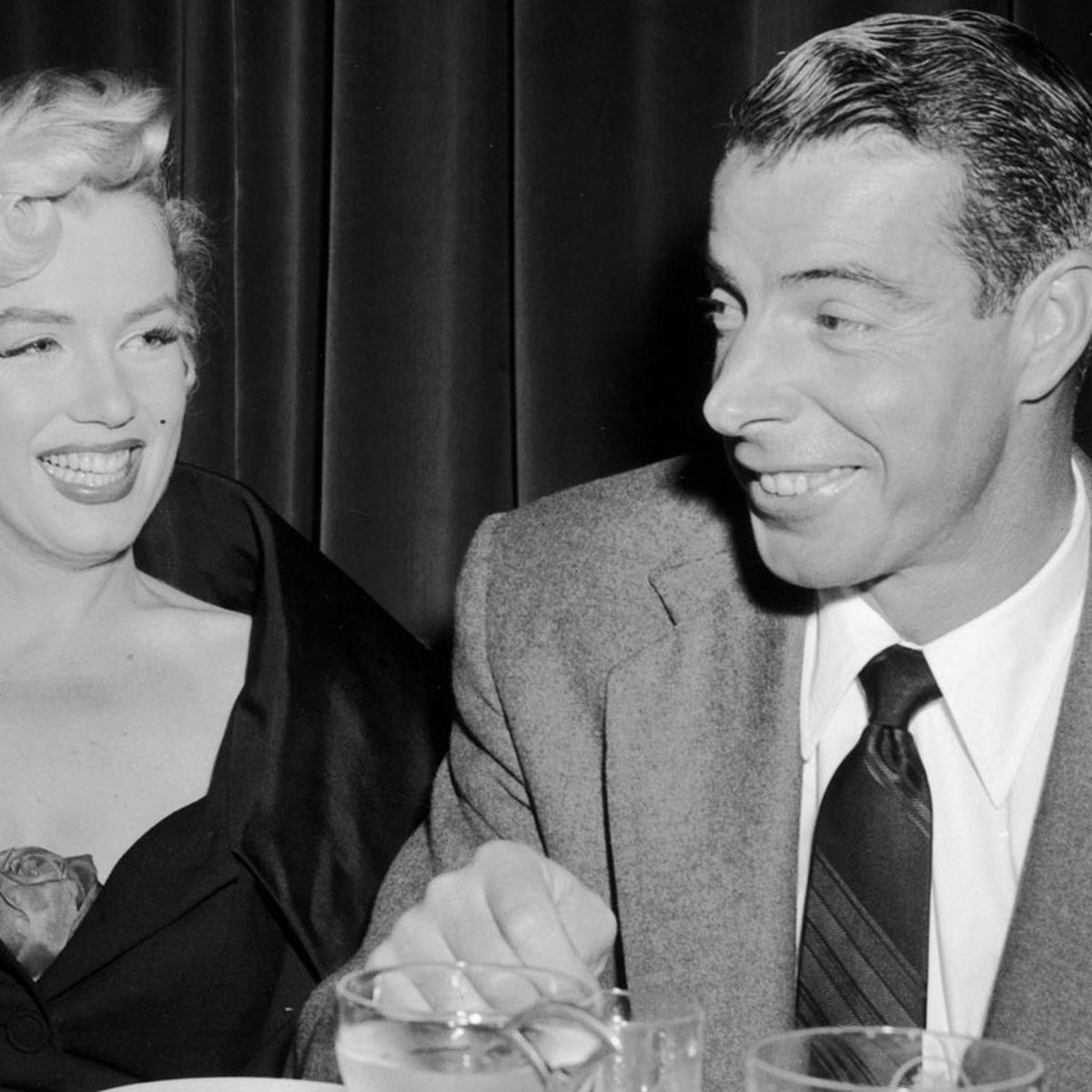 Actress Marilyn Monroe and baseball player Joe DiMaggio just after