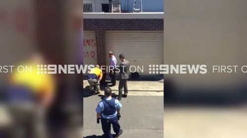 9NEWS obtained video of the arrest in Bankstown.