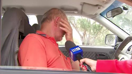 Mr Strucelj was visibly upset about the news of his son's arrest. (9NEWS)