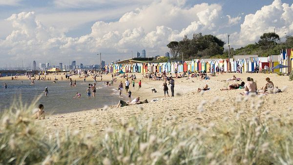 Bathing boxes at Brighton Beach (Bayside City Council)