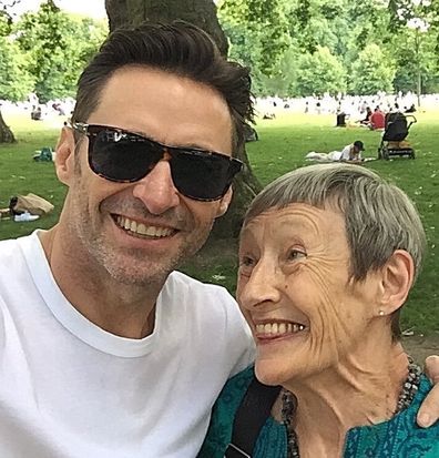 Hugh Jackman and mother 