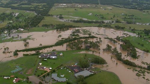 The flooding at St Marys in NSW